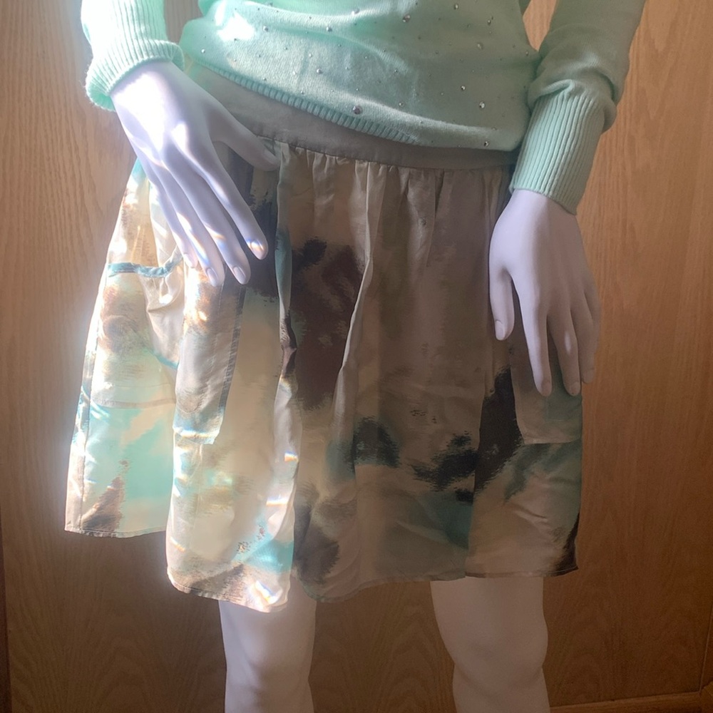 Armani exchange skirt w pockets size 2 boho casual couture style 4 summer